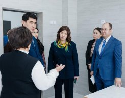 Оқу-ағарту министрі Жұлдыз Сүлейменова жұмыс сапарымен  Ә.Жангелдин атындағы орта мектепке арнайы атбасын бұрды
